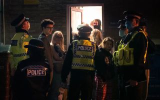 Police descend on Fallowfield campus amid protests – in pictures