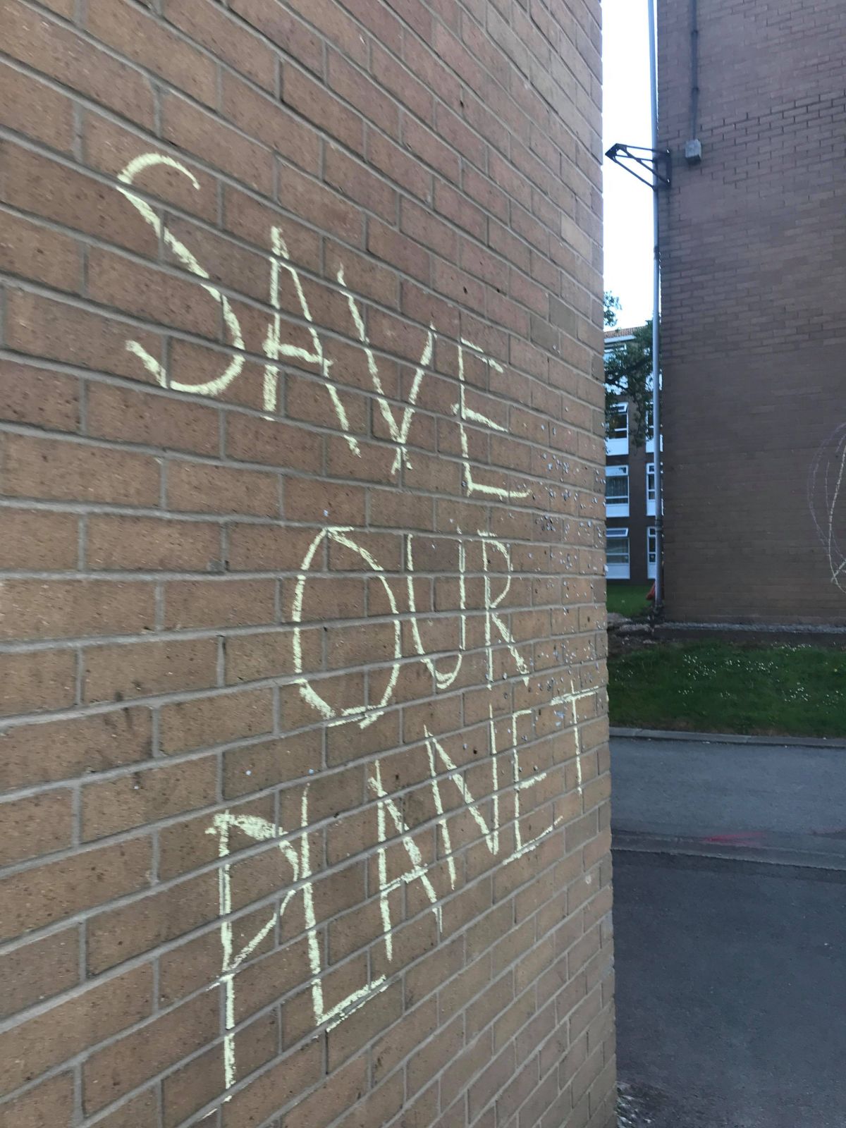 Extinction Rebellion graffiti appears at Oak House