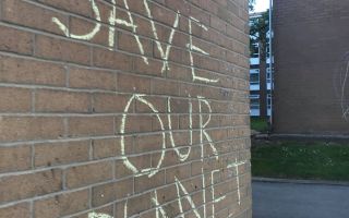 Extinction Rebellion graffiti appears at Oak House