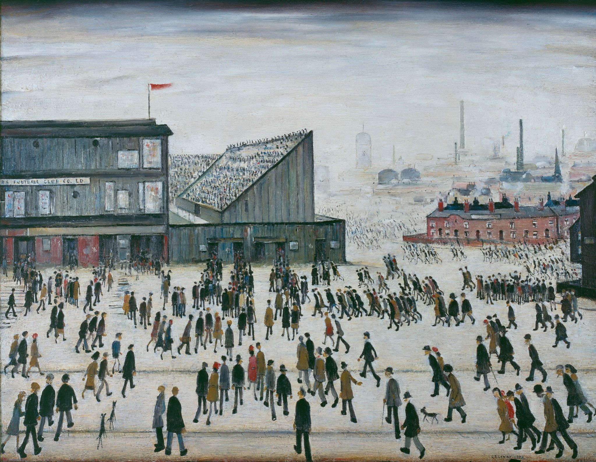 ‘Going to the Match’ by L.S. Lowry.