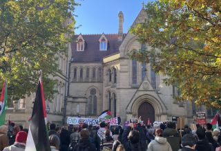 “Shame on you!”: Protesters condemn University of Manchester during pro-Palestine protest