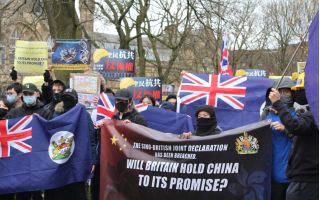 Protesters call for greater UK involvement in Hong Kong pro-democracy movement