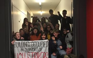 Students occupy university buildings for four nights in solidarity with UCU strikes