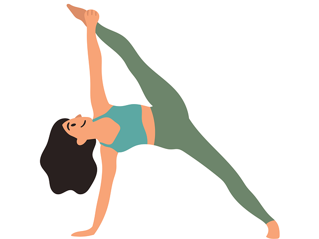 cartoon drawing of yoga pose