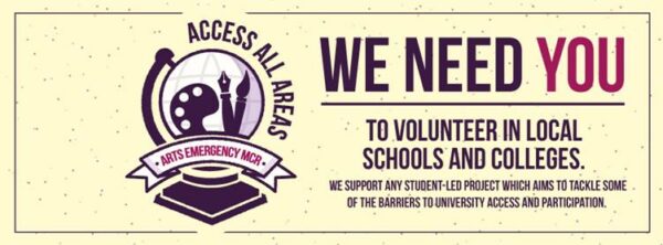 The student-led project Arts Emergency Manchester aims to promote the arts to year 9 students. Photo: Arts Emergency Manchester