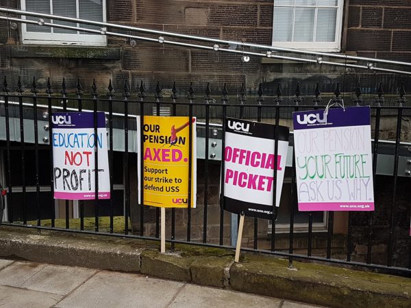 UCU strike placards