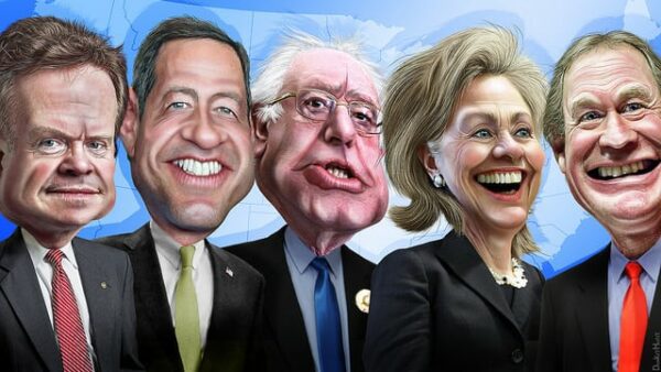 Just some of the Democratic candidates. Photo: DonkeyHotey @Flickr.