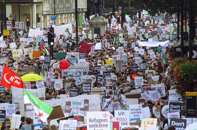 Thousands have turned up in solidarity with the refugees at marches across the country. Photo: zongo @Flickr
