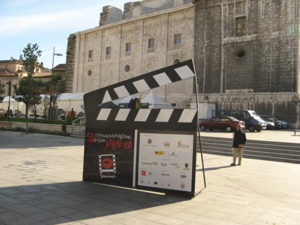 clapperboard in Spanish city
