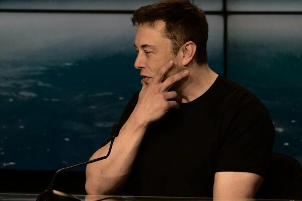 Elon Musk at a recent talk looking fit and healthy after use of new weight loss drug Wegovy
