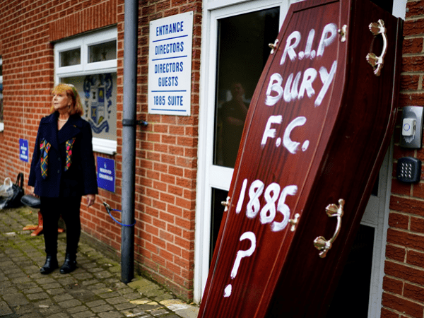 Bury is just one lower league that has fallen recently