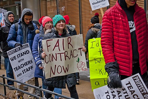 University staff striking in the US