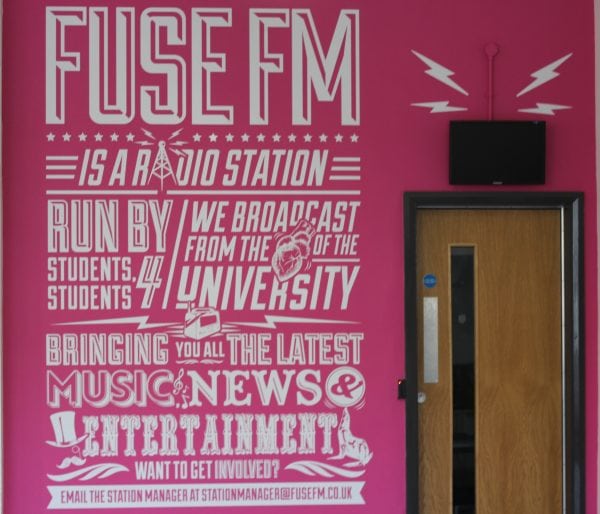 Fuse FM studio, which has benefited from alumni donations. Photo: Lauren Gorton