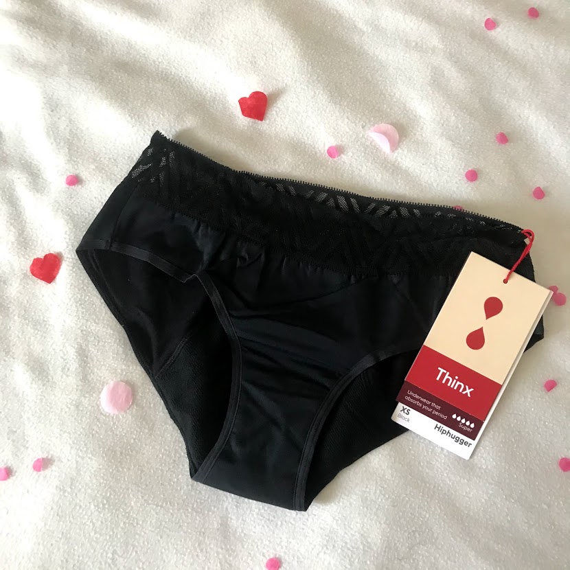 Thinx Women's Black Hiphugger Moderate Period Briefs Pants Size XS New With  Tags