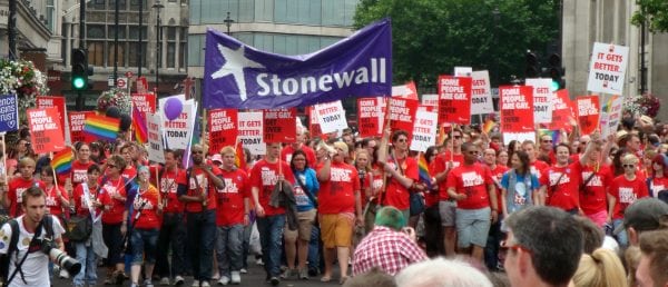 The Stonewall group works towards challenging homophobia, transphobia and biphobia in the workplace. (Photo: Fae @Wikimedia Commons)