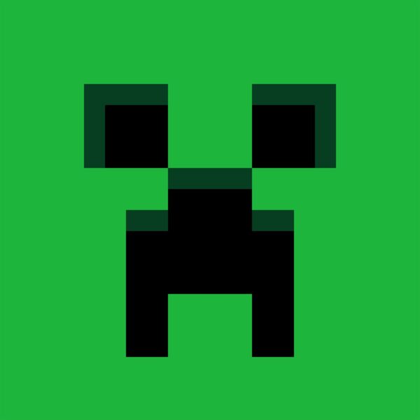 Minecraft green creeper face 