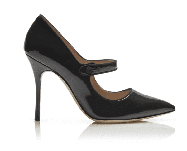 Black Manolo Blahnik Mary Jane style heels