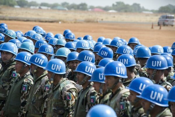 A contingent of UN Peacekeepers in South Sudan. We should be keeping the peace in Iraq and Syria too, argues Bruce Tang. Photo: United Nations @Flickr