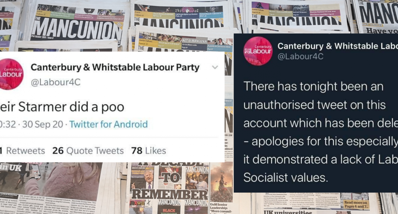 Tweets from a Labour Party group. Photo: The Mancunion