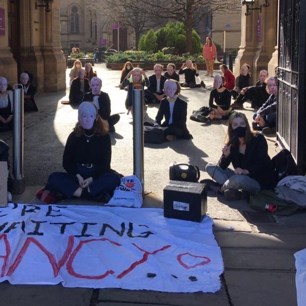 Nancy out sit-in protest