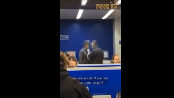 Student and man argue in UoM library