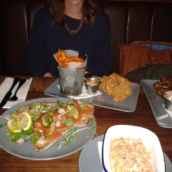 Nothing comes between a girl and her three course meal! Photo: Hester Lonergan