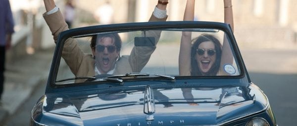 Anne Hathaway and Jim Sturgess celebrate in 'One Day'. Needlessly.