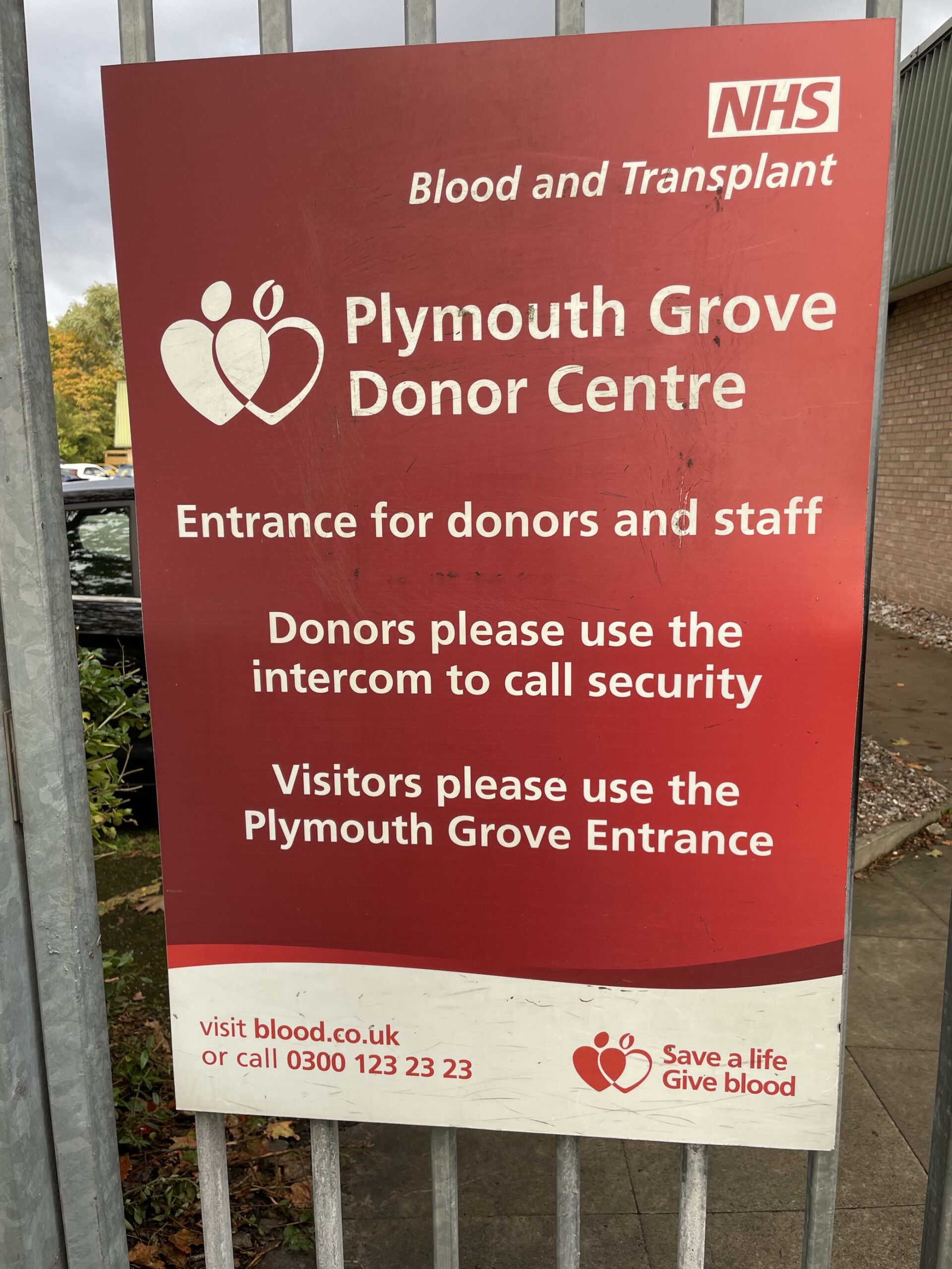 Plymouth Grove Donor centre