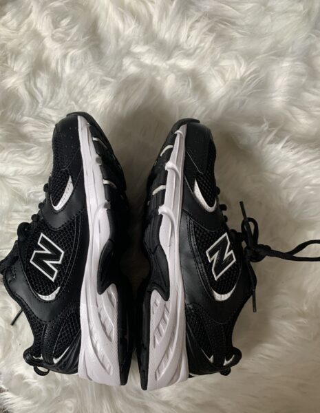 New Balance black and white trainers